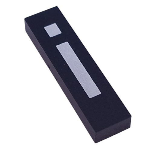Lego Modulex Tile 2 x 8 without Internal Support with White 'i' Print