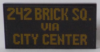 Lego Tile 2 x 4 with '242 BRICK SQ. VIA CITY CENTER' Pattern (Sticker) - Set 60154 / Black