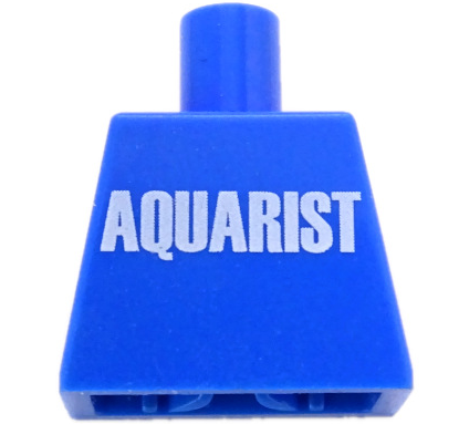 Lego Torso with White 'AQUARIST' Pattern / Blue