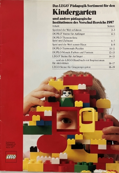 Lego 1987 Large CH/D Dacta - Das LEGO Pädagogik-Sortiment für den Kindergarten und andere pädagogische Institutionen des Vorschul-Bereichs 1987 (2900043-CH/D)