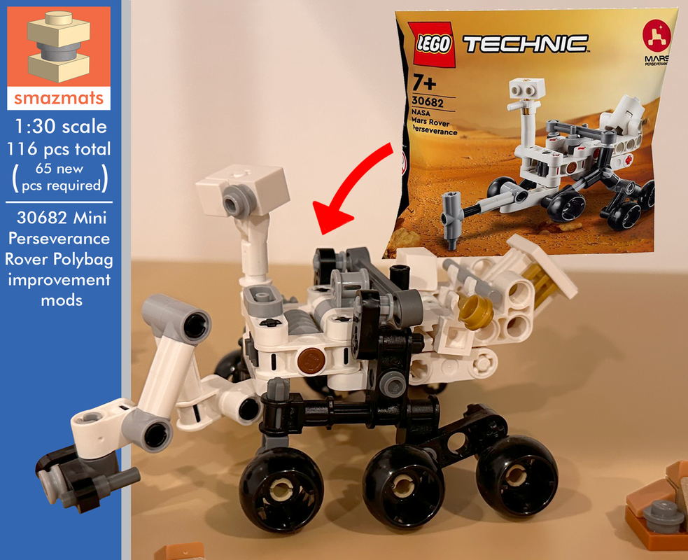Lego 30682 Mini Perseverance Rover Polybag improvement mods