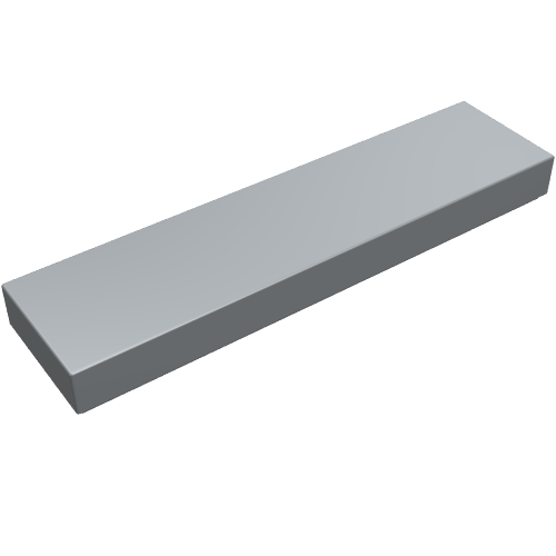 Lego Tile 1 x 4 with Groove / Pearl Light Gray