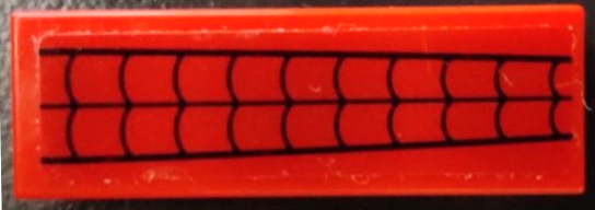 Lego Tile 1 x 3 with Black Spider Web Pattern (Sticker) - Set 76178