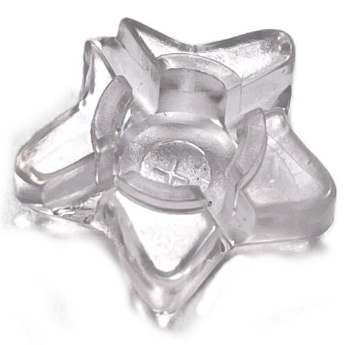 Lego Clikits Icon, Star 2 x 2 Small, with Hole / Trans-Clear