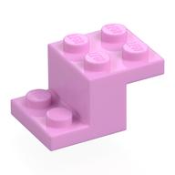 Lego Bracket 3 x 2 x 1 1/3 with Bottom Stud Holder / Bright Pink