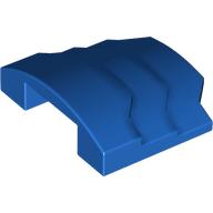 Lego Brick Curved 4 x 3 with 3 Layers, 1 x 3 Cutout on Underside / Blue