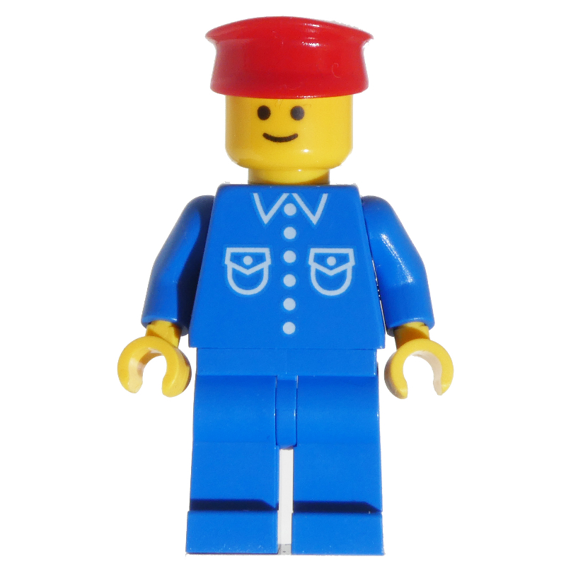 Lego Blue Torso, Blue Legs, Red Hat