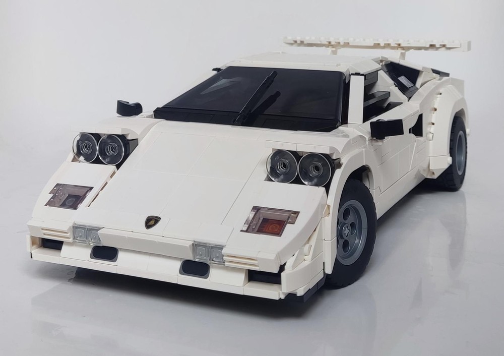 Lego Pop-up Headlight and Front Bumper Mod for 10337 Creator Lamborghini Countach