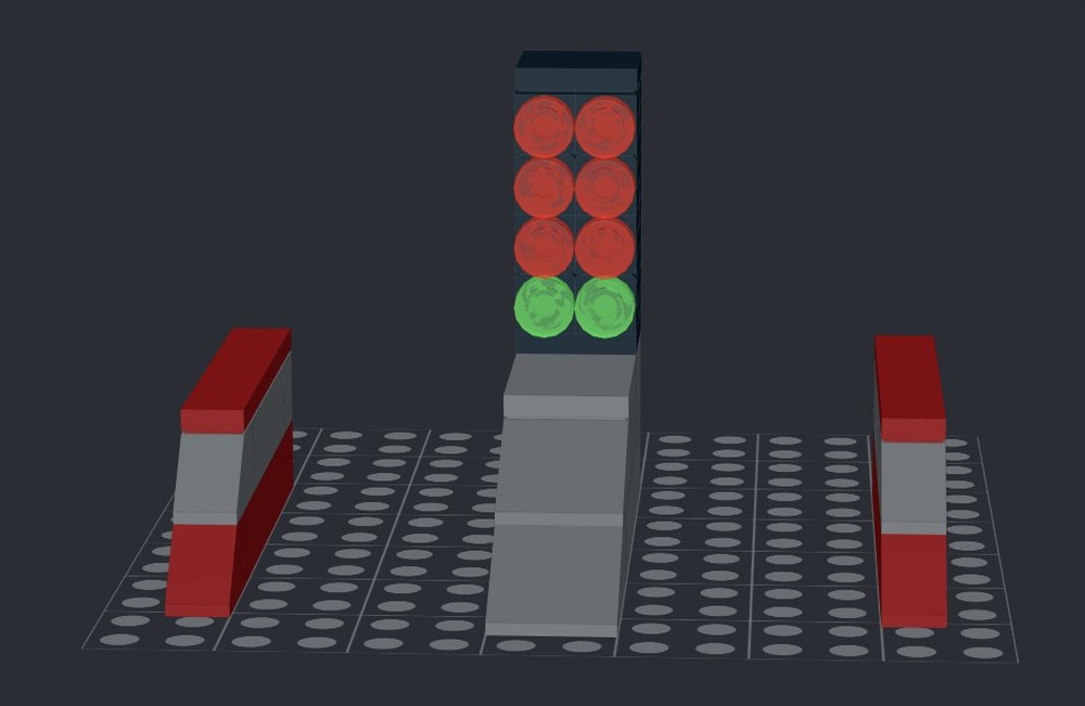 Lego Drag Racing starting line