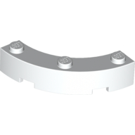 Lego Brick Round Corner 4 x 4 Macaroni Wide with 3 Studs / White