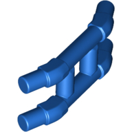 Lego Bar, Parallel Angled with 2 Connecting Bars (Train Hinge) / Blue