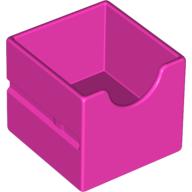Lego Duplo Drawer 2 x 2 with Semicircle Cutout / Dark Pink