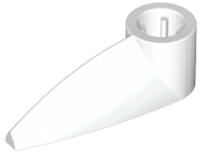 Lego Bionicle 1 x 3 Tooth with Axle Hole (Bohrok Eye) / White