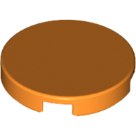 Lego Tile Round 2 x 2 with Bottom Stud Holder / Orange