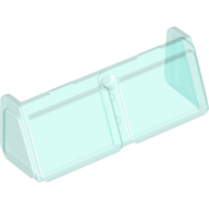 Lego Glass for Windscreen 2 x 6 x 2 / Trans-Light Blue