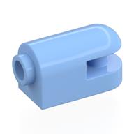 Lego Brick Round, Curved 1 x 2 with Side Stud, Bar / Bright Light Blue