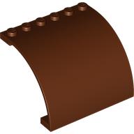 Lego Panel 6 x 5 x 3 1/3 Curved Top / Reddish Brown