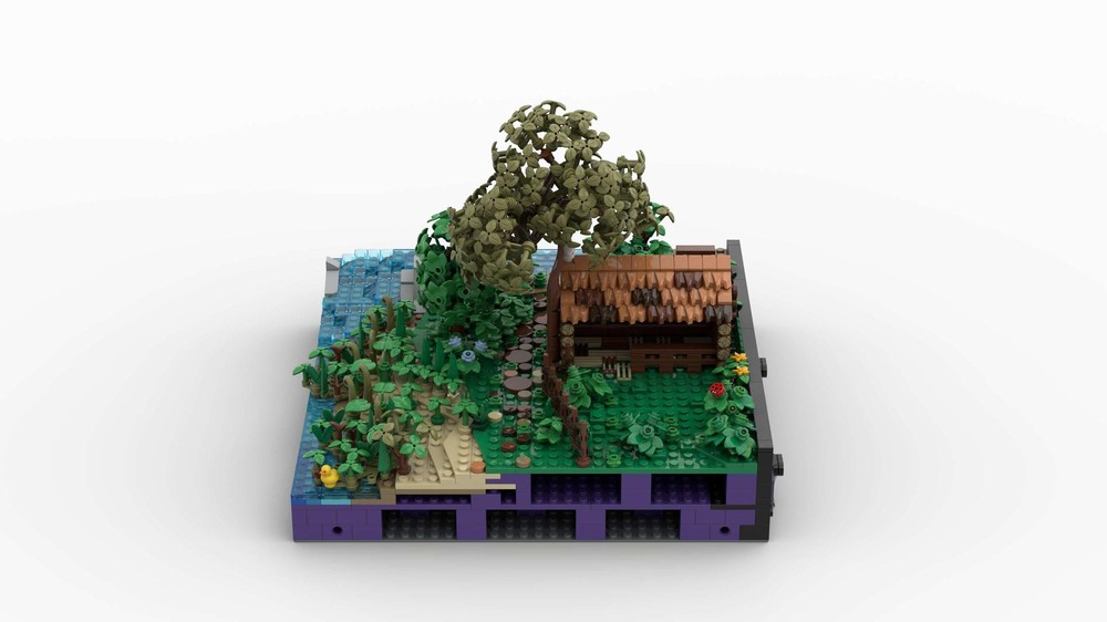 Lego A3 - Landscape with trees and sheep shelter for my medieval castle