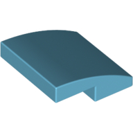 Lego Brick Curved 2 x 2 x 2/3 / Medium Azure
