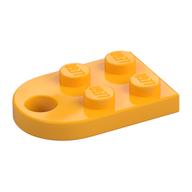 Lego Plate Special 3 x 2 with Rounded End, Hole / Orange