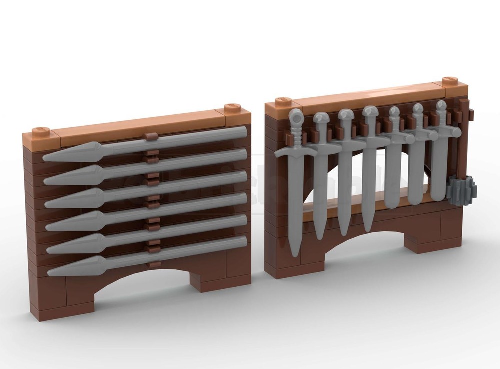 Lego Medieval Weapon Racks