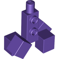 Lego Creature Torso Blocky with Cube Feet (Minecraft Creeper) / Dark Purple