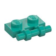 Lego Plate Special 1 x 2 Side Handle [Free Ends] / Dark Turquoise