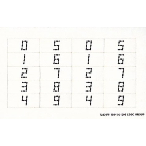 Lego Punch-outs, Scoreboard Numbers / White