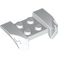 Lego Mudguard 2 x 4 with Molded Headlights / White