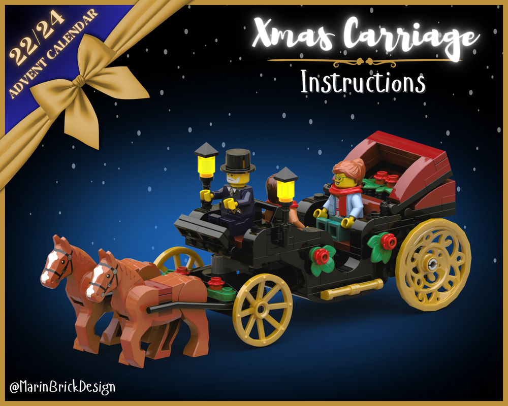 Lego Christmas Carriage MOC - Lego winter Village Moc