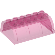 Lego Trunk / Chest Lid 4 x 6 x 1 2/3 / Trans-Dark Pink