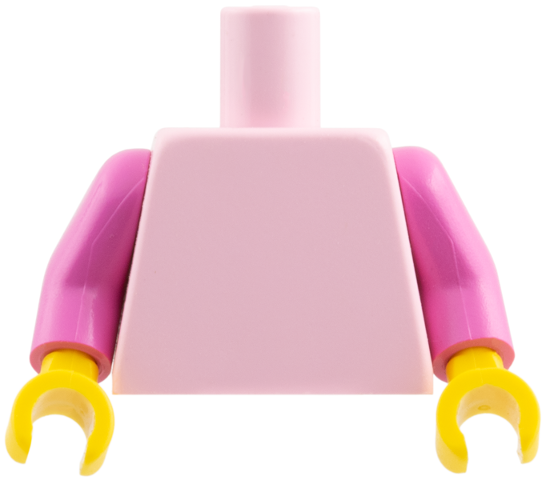 Lego Torso Plain / Dark Pink Arms / Yellow Hands