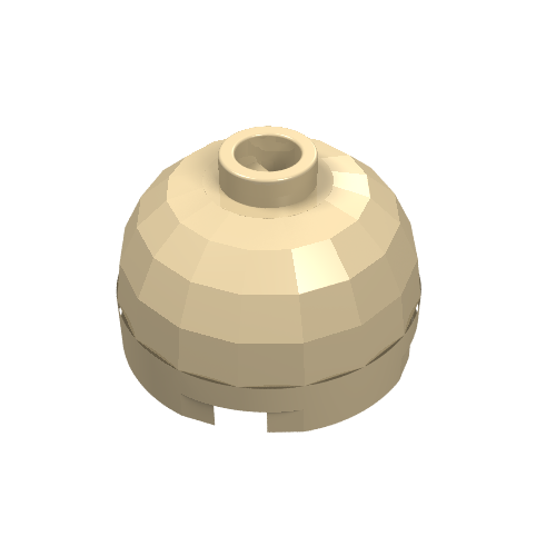 Lego Brick Round 2 x 2 Dome Top, Blocked Open Stud, No Bottom Axle Holder / Tan