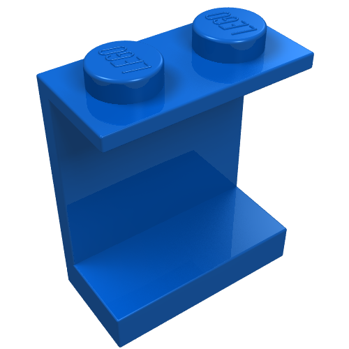 Lego Panel 1 x 2 x 2 [Solid Studs] / Blue