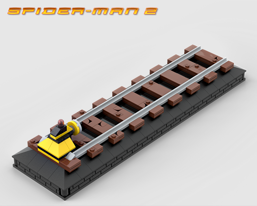 Lego Display Stand for Spider-Man vs. Doc Ock Subway Train Scene