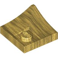 Lego Plate Special 2 x 2 with Double Inverted Curve, 1 Stud / Pearl Gold