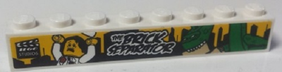 Lego Brick 1 x 8 with Black 'THE BRICK SEPARATOR' Pattern (Sticker) - Set 40220