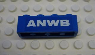 Lego Brick 1 x 4 with ANWB Pattern (Sticker) - Set 1590-2