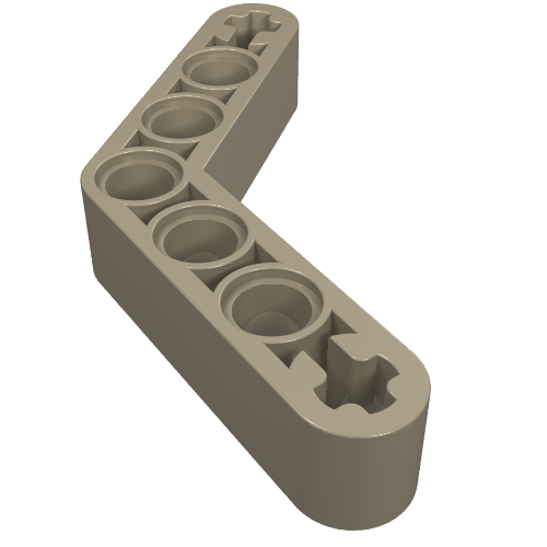Lego Technic Beam 1 x 7 Bent (4 - 4) Thick / Dark Tan