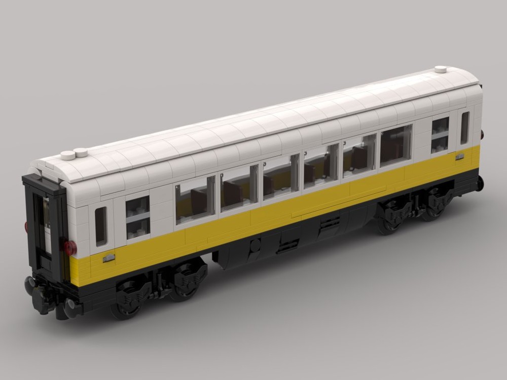 Lego Lufthansa Airport Express passenger wagon Bpmz from the German Federal Railway
