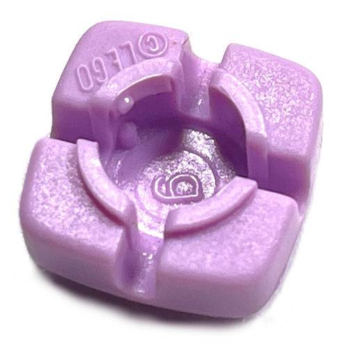 Lego Clikits Icon, Square 2 x 2 Small, with Hole [Frosted] / Reddish Lilac