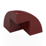Lego Brick Round Corner, Curved 2 x 2 x 1 2/3 Quarter Dome with 1 Cutout / Dark Red