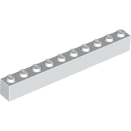 Lego Brick 1 x 10 / White