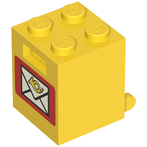 Lego Box 2 x 2 x 2 [Solid Studs] with Mailbox Print