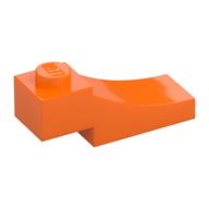 Lego Brick Curved, 3 x 1 with 1/3 Inverted Cutout / Orange