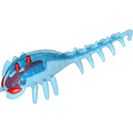 Lego Large Figure Head / Brain with Red Centre / Trans-Dark Blue