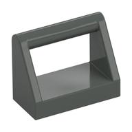 Lego Tile Special 1 x 2 with Handle / Dark Gray