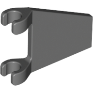 Lego Flag 2 x 2 Trapezoid with Flat Area between Clips / Dark Bluish Gray