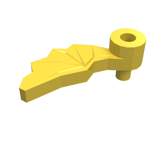 Lego Headwear Accessory Plume Dragon Wing Left / Yellow