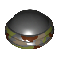 Lego Bald Head with Tied Bandanna with Camouflage Print / Black